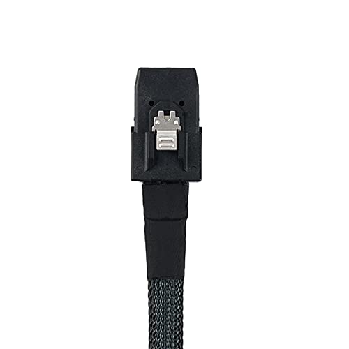 WLGQ Mini SAS to SATA Cable 36Pin (SFF-8087) to 4 SATA 7Pin 90° Elbow, 1M (3.3FT) - WLGQHUB