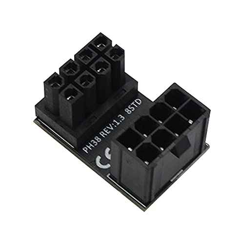 WLGQ ATX Female to Male 6pin Adapter 180 Degree Angled RVS for Desktop Graphics Card - WLGQHUB