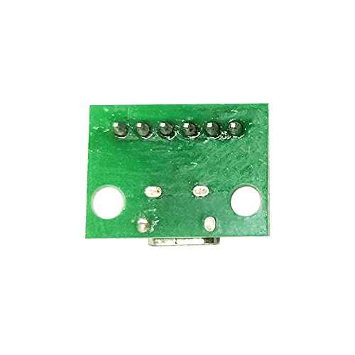 WLGQ Micro USB 2.0 Breakout Board - 6-Pin Test PCB Interface, 10 Pack for Easy Connections - WLGQHUB