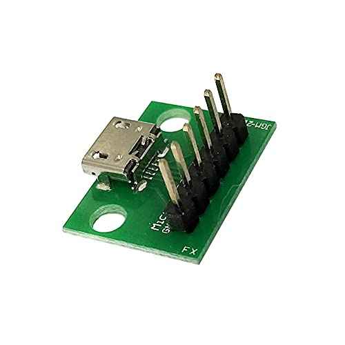 WLGQ Micro USB 2.0 Breakout Board - 6-Pin Test PCB Interface, 10 Pack for Easy Connections - WLGQHUB