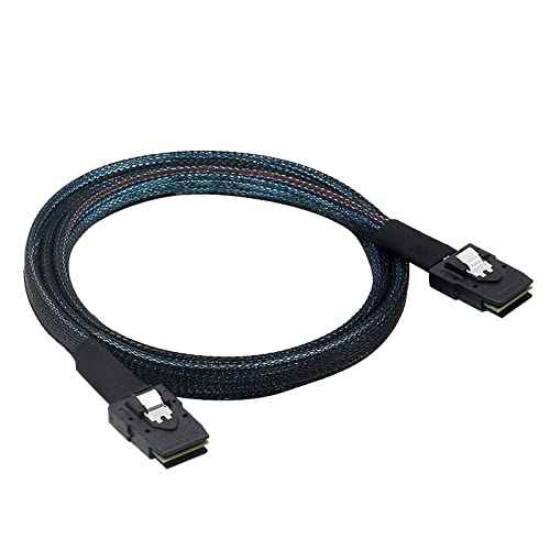WLGQ Mini SAS 36Pin Cable 1M (3.3FT) - SFF-8087 Male to Male Internal Data Cable for Server Hard Disk RAID - WLGQHUB