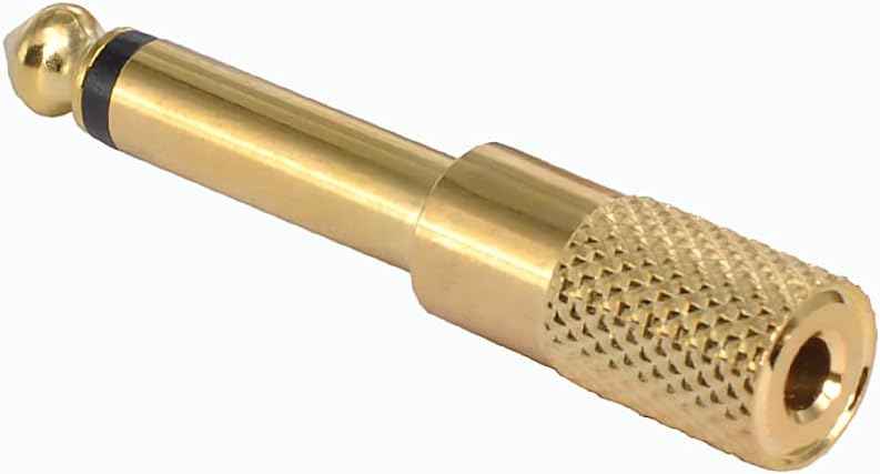 WLGQ 6.35mm to 3.5mm Stereo Adapter - All Metal Gold-Plated 1/4in Male to 1/8in Female for Aux Cable, Guitar Amplifier, Digital Piano, Amp, Mixer, Headphones - WLGQHUB