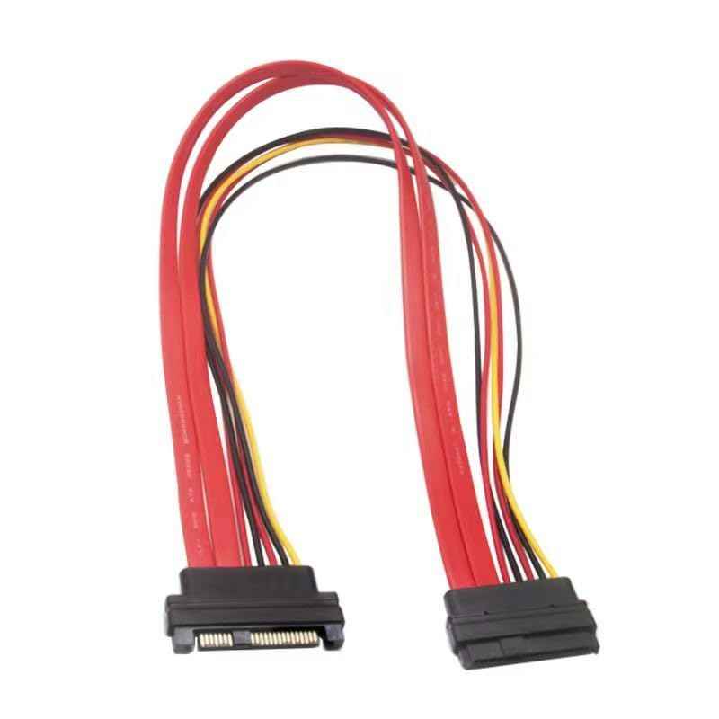 WLGQ SAS 29PIN SFF-8482 Extension Cable - Male to Female Hard Drive Cable - WLGQHUB