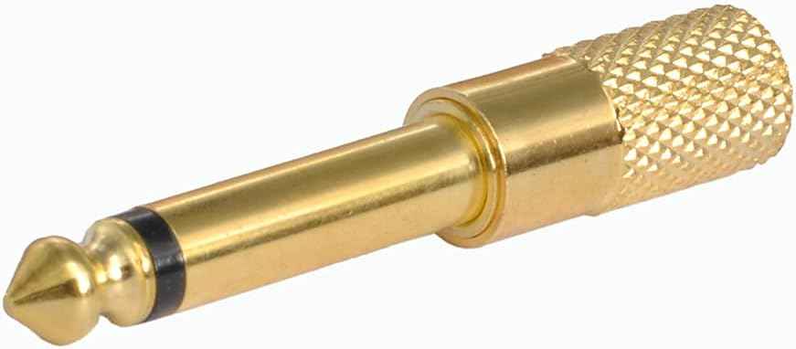 WLGQ 6.35mm to 3.5mm Stereo Adapter - All Metal Gold-Plated 1/4in Male to 1/8in Female for Aux Cable, Guitar Amplifier, Digital Piano, Amp, Mixer, Headphones - WLGQHUB