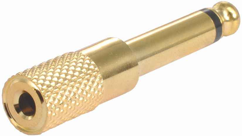 WLGQ 6.35mm to 3.5mm Stereo Adapter - All Metal Gold-Plated 1/4in Male to 1/8in Female for Aux Cable, Guitar Amplifier, Digital Piano, Amp, Mixer, Headphones - WLGQHUB