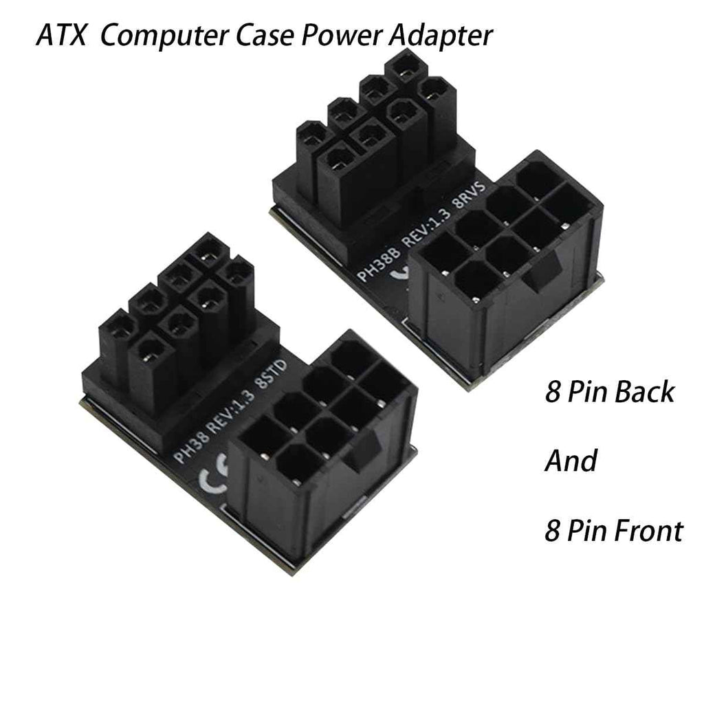 WLGQ ATX Female to Male 6pin Adapter 180 Degree Angled RVS for Desktop Graphics Card - WLGQHUB