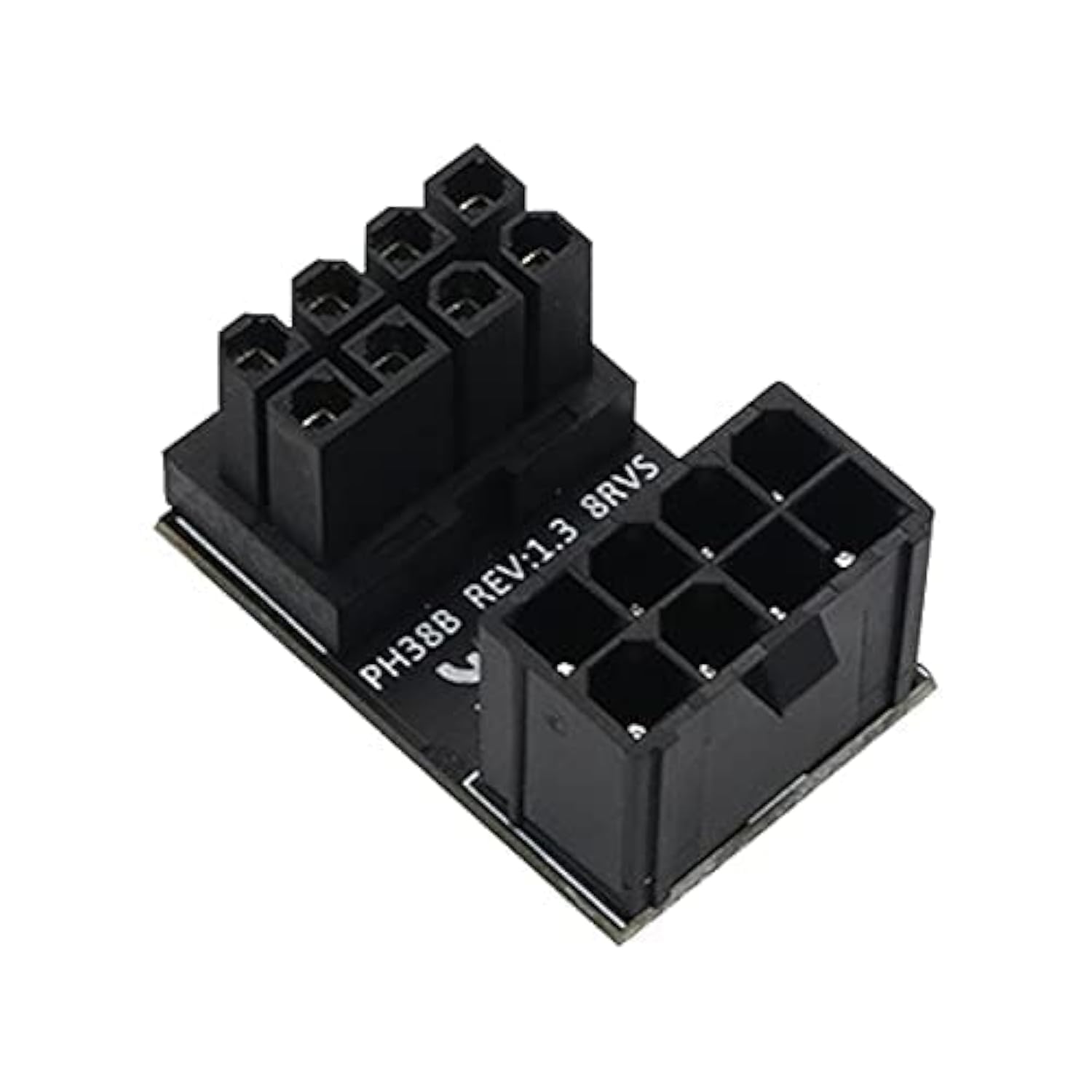 WLGQ ATX Female to Male 6pin Adapter 180 Degree Angled RVS for Desktop Graphics Card - WLGQHUB