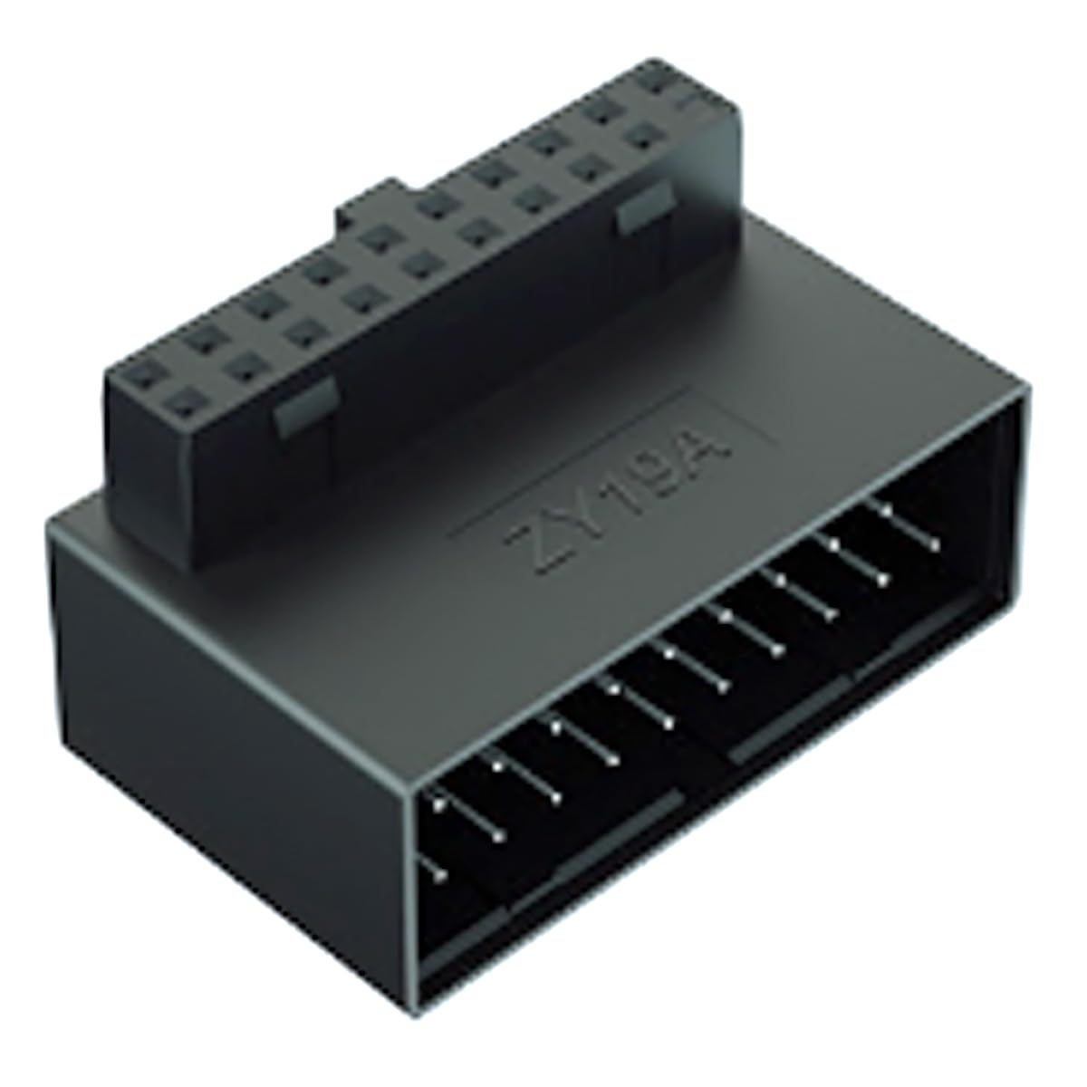 WLGQ USB 3.0 Right Angle Extension Adapter 90 Degree Male to Female for Efficient Cable Management & Easy PC Assembly - WLGQHUB