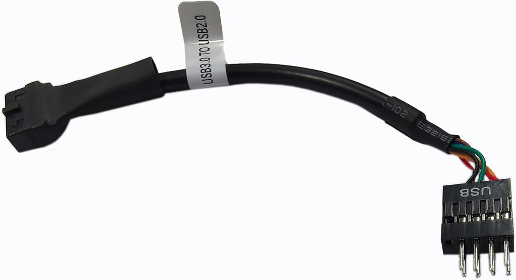WLGQ USB 3.0 to USB 2.0 Adapter Cable - 19/20 Pin to 9 Pin Internal Header Converter for Desktop PC Motherboard, 480 Mbps Data Transfer Speed - 1 Pack - WLGQHUB