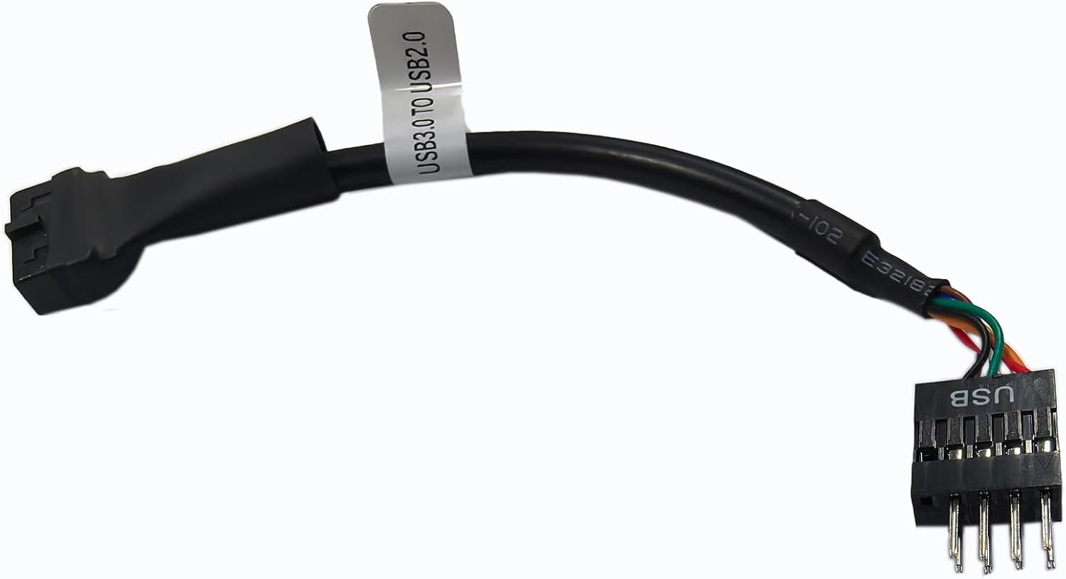 WLGQ USB 3.0 to USB 2.0 Adapter Cable - 19/20 Pin to 9 Pin Internal Header Converter for Desktop PC Motherboard, 480 Mbps Data Transfer Speed - 1 Pack - WLGQHUB