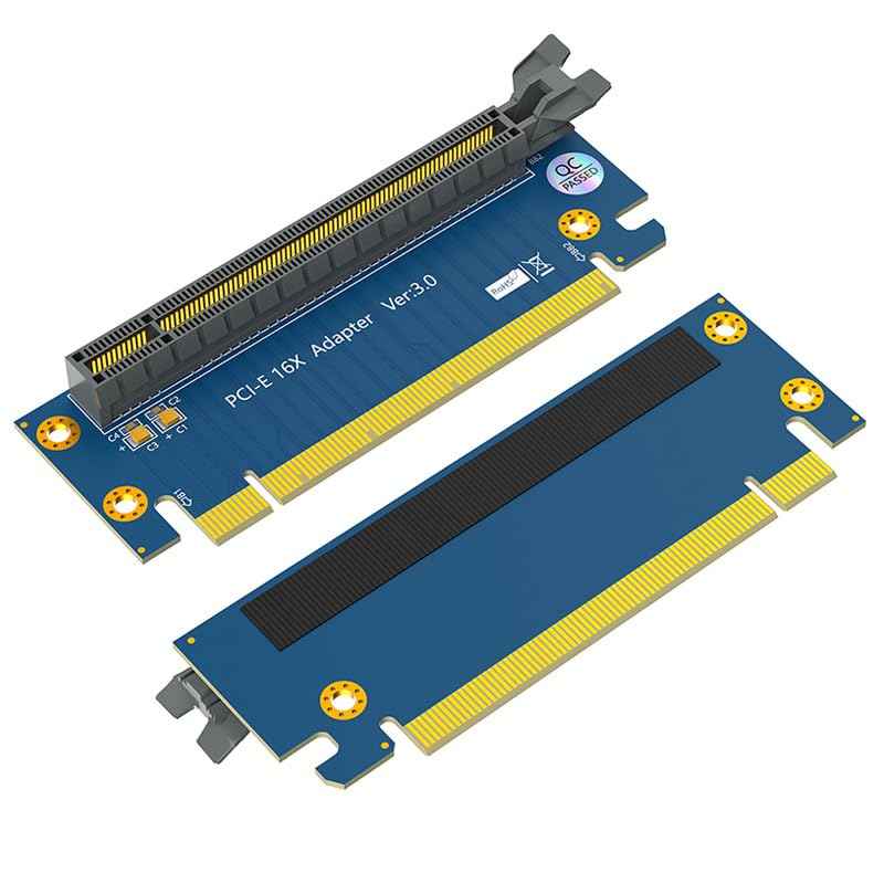 WLGQ PCI-E Riser Card Adapter - PCI Express Version 4.0, 90 Degree Male to Female Adapter - WLGQHUB