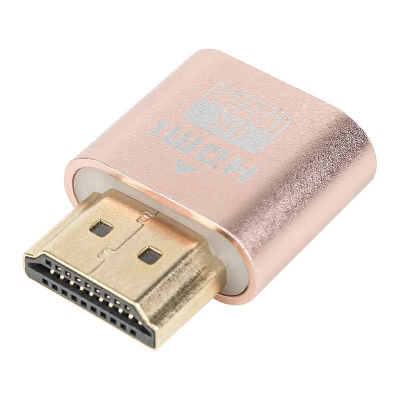 WLGQ 4K HDMI Dummy Load Emulator - High Resolution Virtual Monitor Display Adapter (Black - 1pc) - WLGQHUB