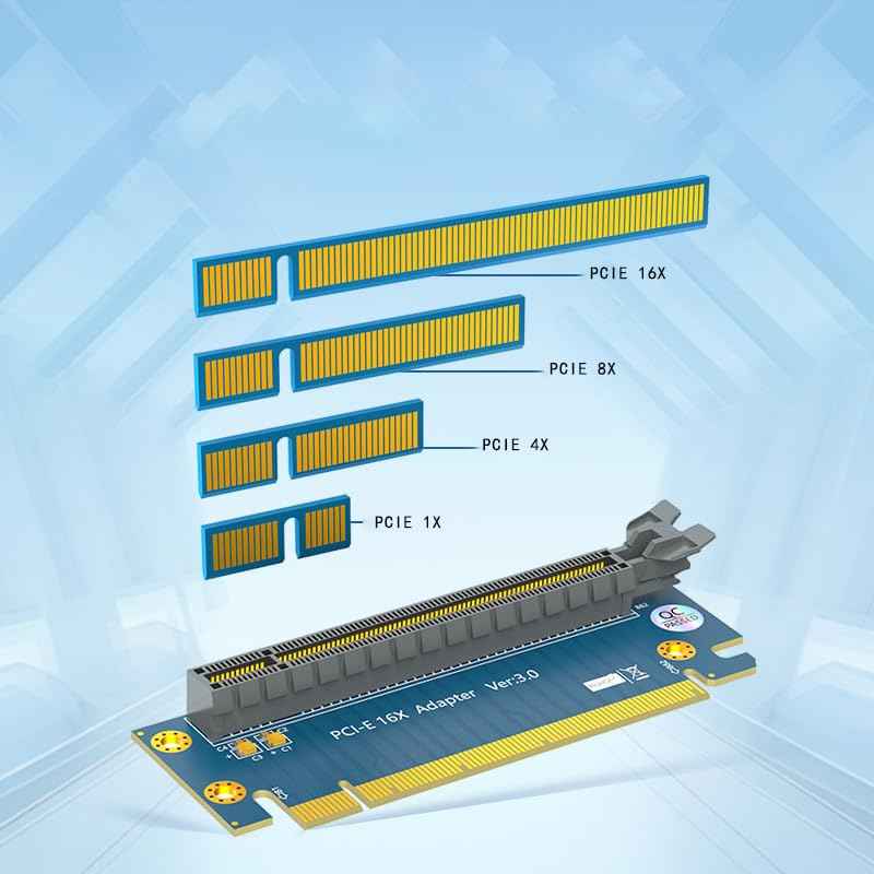 WLGQ PCI-E Riser Card Adapter - PCI Express Version 4.0, 90 Degree Male to Female Adapter - WLGQHUB