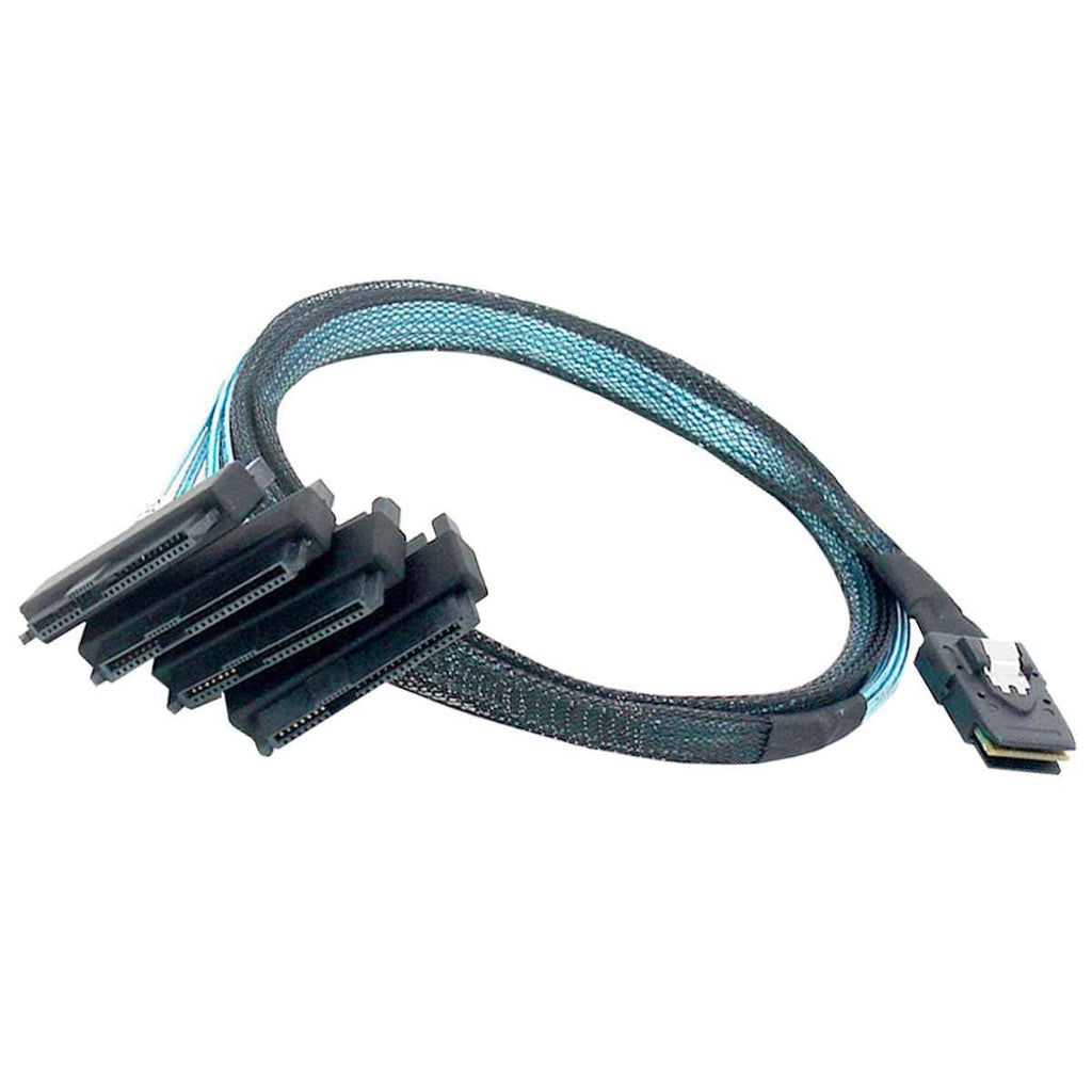 WLGQ Mini SAS SFF-8087 Cable - 6Gbps 4X SAS SFF-8482 Internal Cable for Server RAID Storage System 0.5M/1.6ft - WLGQHUB
