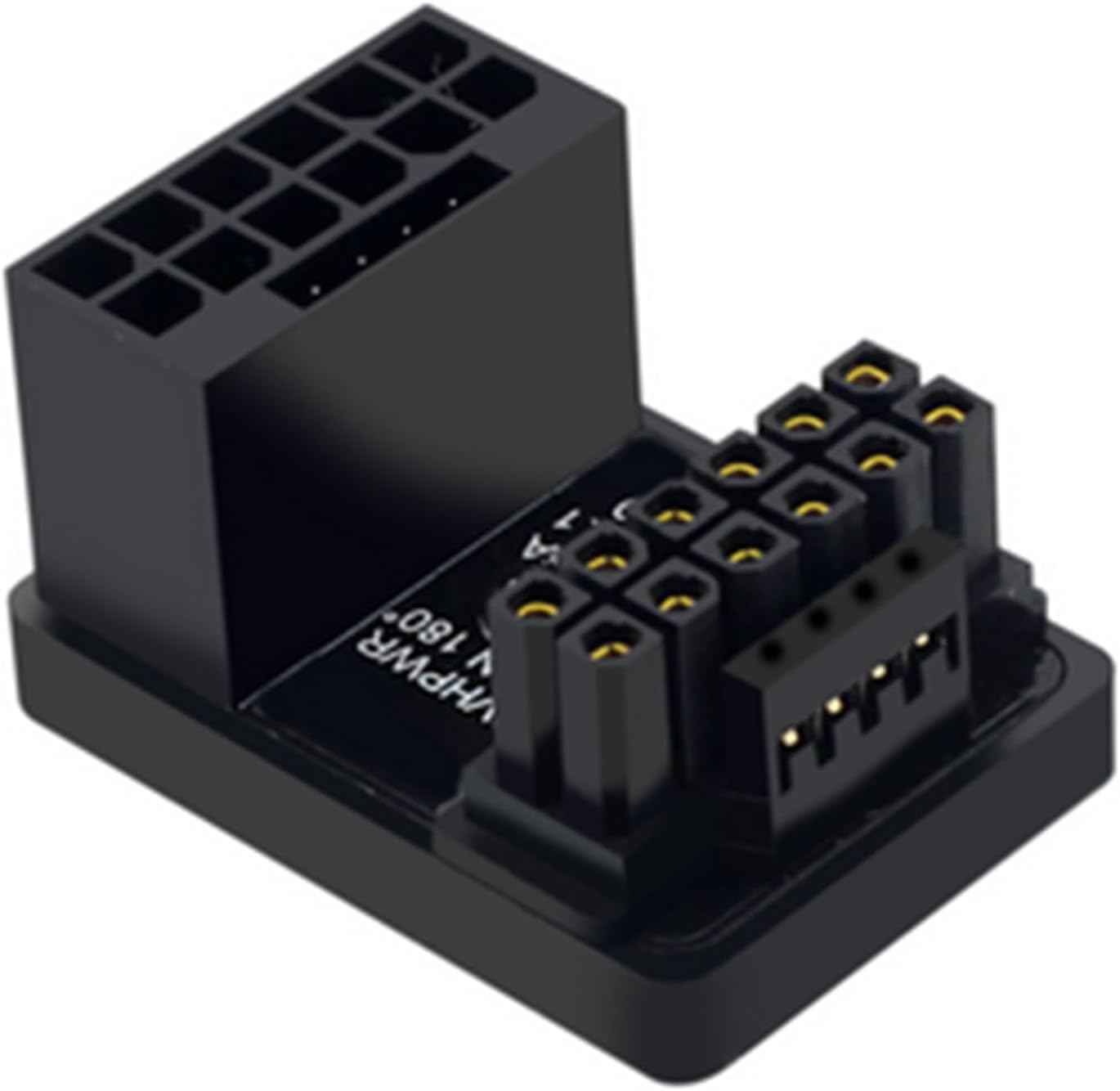 WLGQ ATX 3.0 12VHPWR Adapter - 16Pin to 3x 8-Pin PCIe 5.0 Graphics Card Power Adapter, 600W, 180° Aluminum Alloy, Black - WLGQHUB