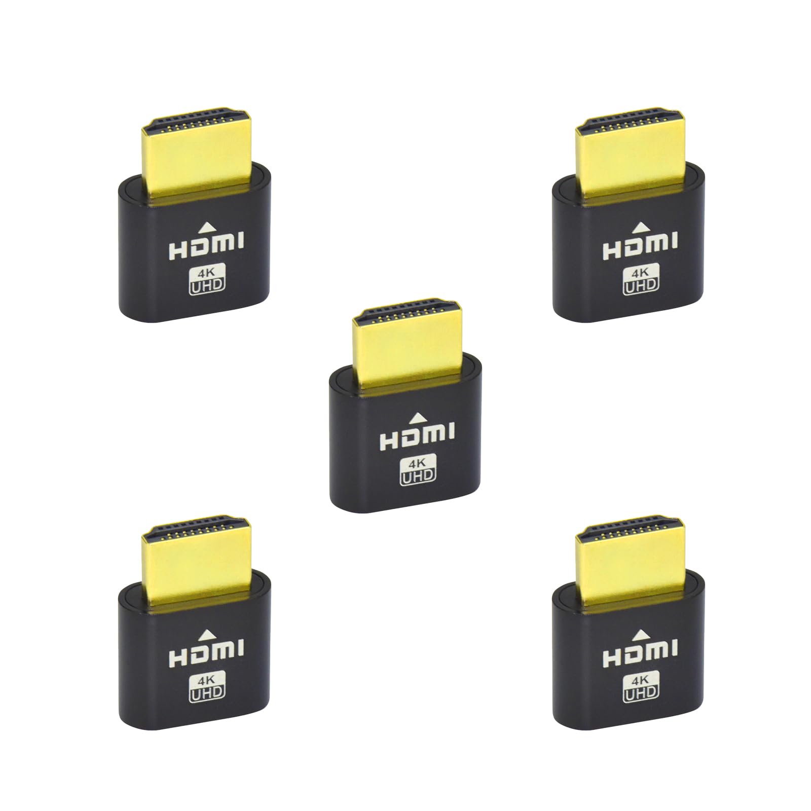 WLGQ 4K HDMI Dummy Load Emulator - High Resolution Virtual Monitor Display Adapter (Black - 1pc) - WLGQHUB