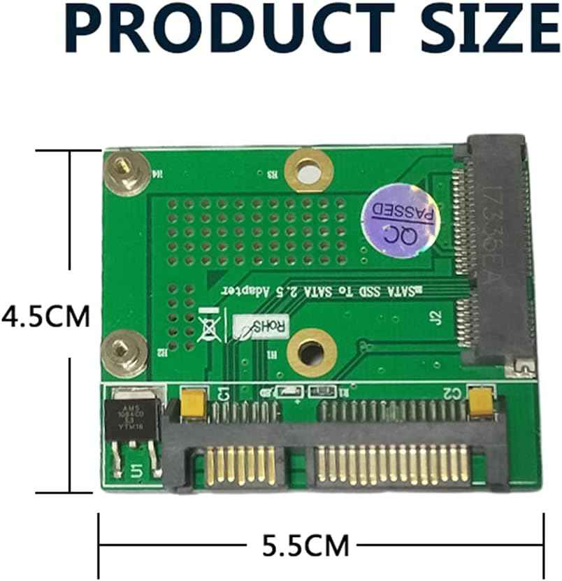 WLGQ mSATA to SATA Adapter Card for 2.5 Inch SSD - Mini PCIe Solid State Drive Converter - WLGQHUB