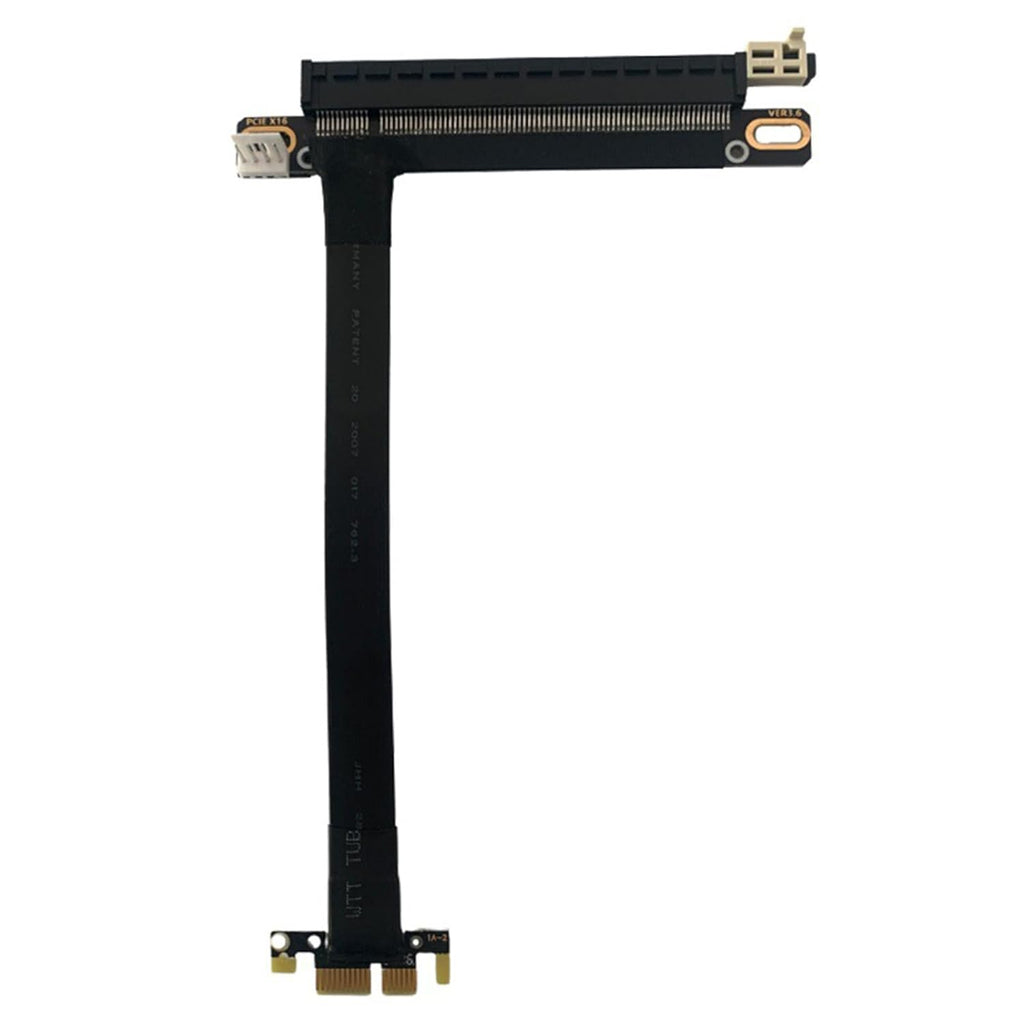 WLGQ PCIe Riser Cable for Mining Rig - x1 to x16 Adapter 0.2m , Black - WLGQHUB