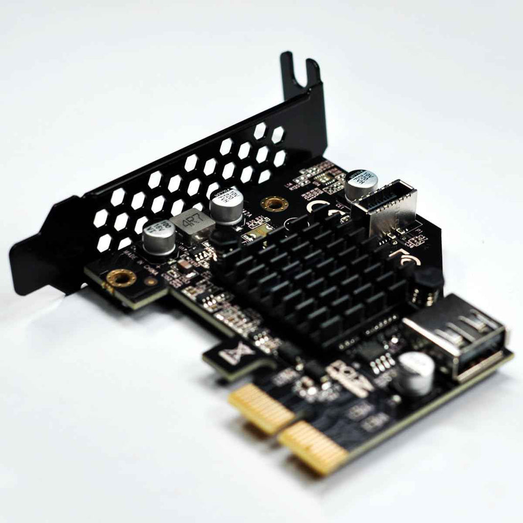 WLGQ PCI-e USB Front Panel Adapter - Internal USB Hub with USB 3.2 (10Gbps) & USB 2.0 for PC, Laptop, Mac, Windows, and Linux - WLGQHUB