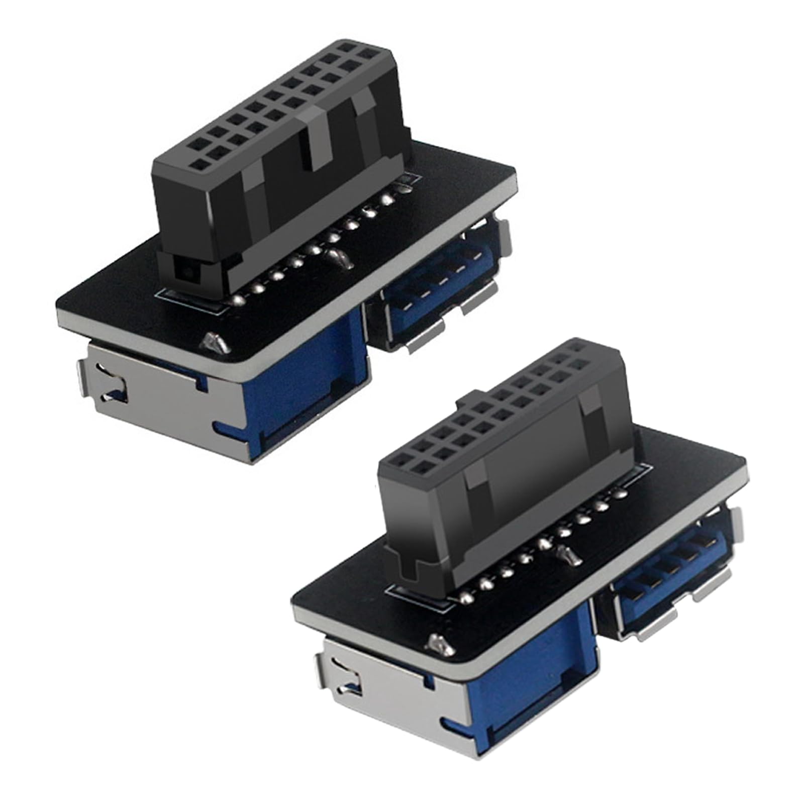 WLGQ USB 3.0 Dual Port Adapter – 19/20 PIN to Dual USB 3.0 Female Header for PC Motherboard Expansion (A) - WLGQHUB