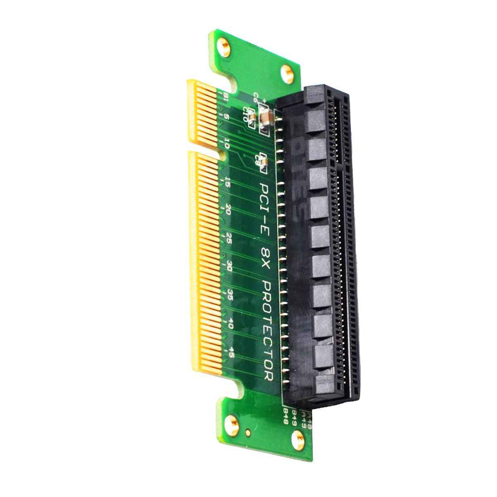WLGQ PCIe X8 Riser Card Male to Female Adapter, PCI Express 8X Left 90 Degree for Server, Desktop, and Bitcoin Mining Machines - WLGQHUB