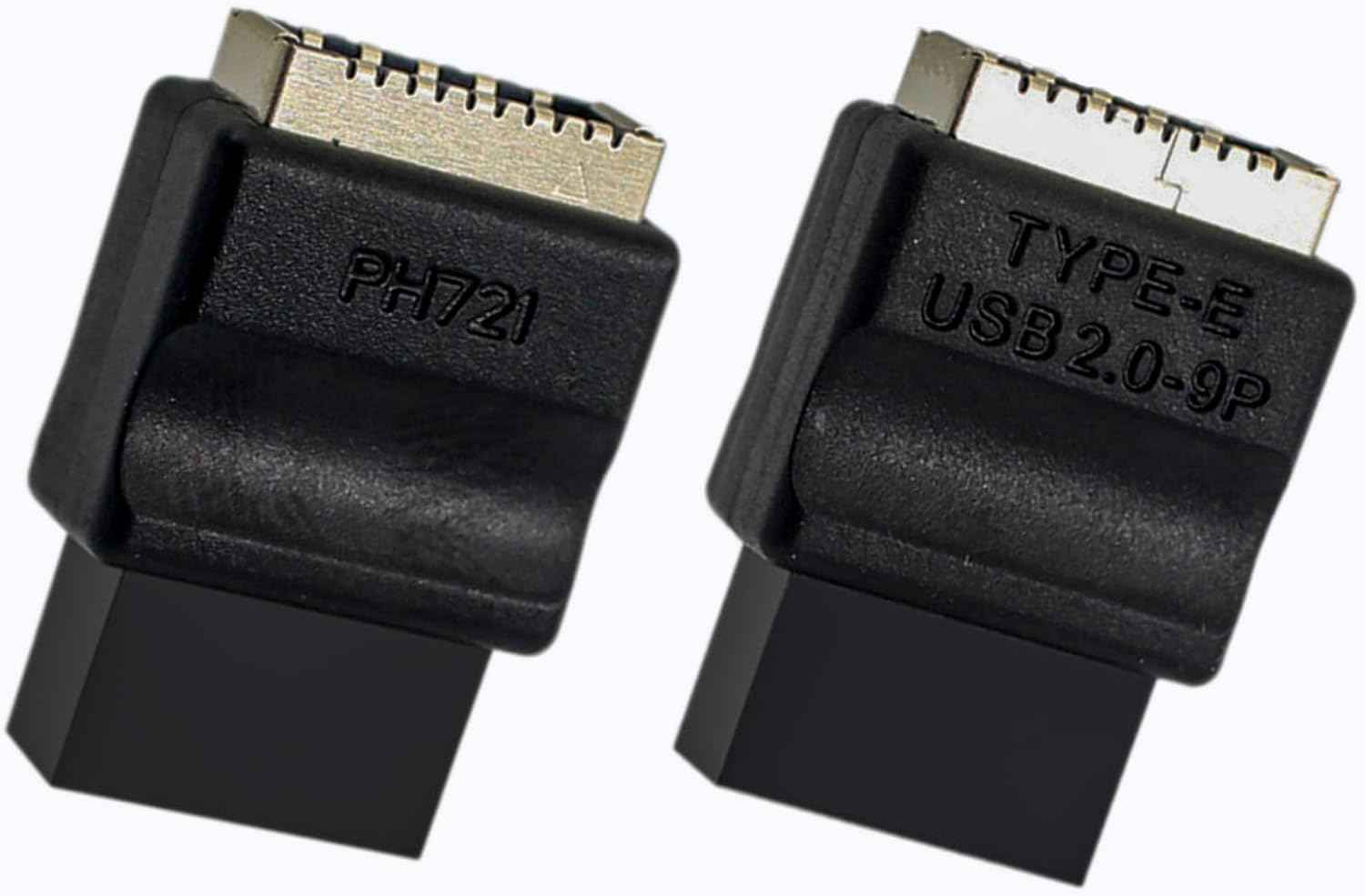 WLGQ USB 2.0 9Pin to Type-E Adapter for Motherboards - Black - WLGQHUB