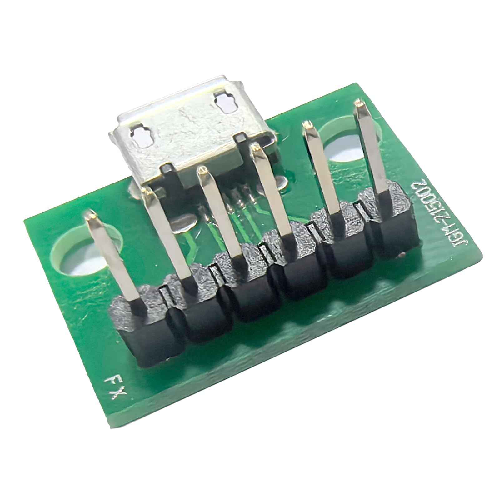 WLGQ Micro USB 2.0 Breakout Board - 6-Pin Test PCB Interface, 10 Pack for Easy Connections - WLGQHUB