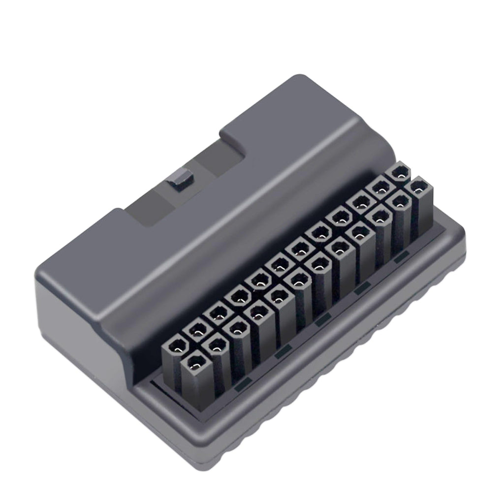 WLGQ ATX 24 Pin Right Angle Adapter - 90 Degree Male to Female Connector with Protective Shell for PC Motherboard Power Supply - WLGQHUB