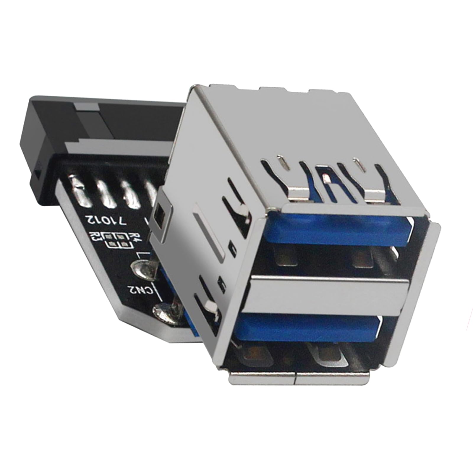 WLGQ USB 3.0 Dual Port Adapter – 19/20 PIN to Dual USB 3.0 Female Header for PC Motherboard Expansion (A) - WLGQHUB