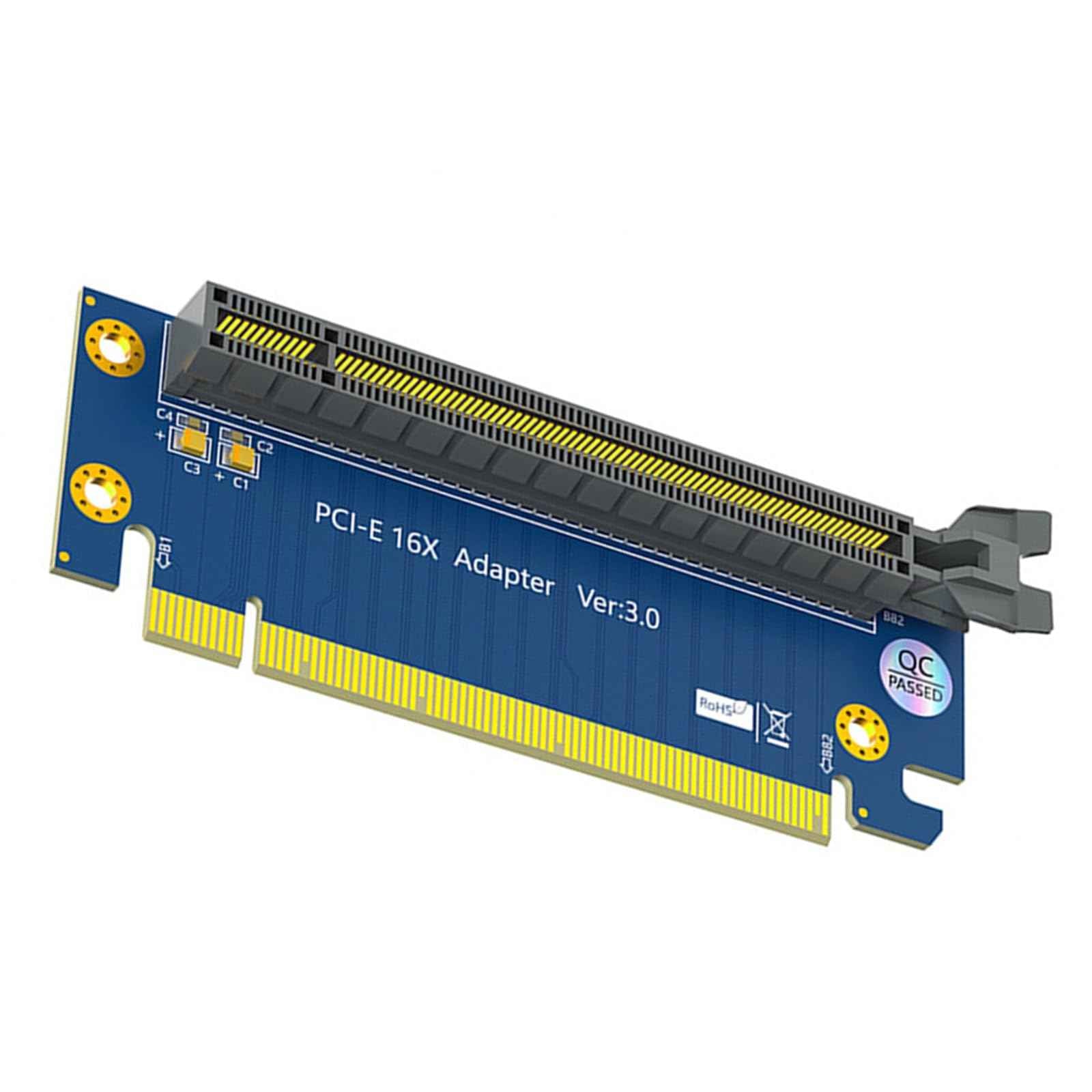 WLGQ PCI-E Riser Card Adapter - PCI Express Version 4.0, 90 Degree Male to Female Adapter - WLGQHUB