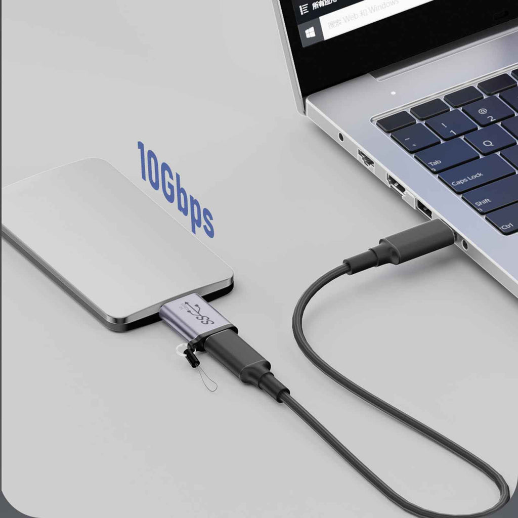 WLGQ USB Micro B to A Adapter - 5Gbps Converter for External Hard Drive, SSD, Camera - OTG Support, Gray (3-Pack) - WLGQHUB