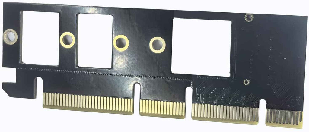 WLGQ NVMe M.2 SSD PCIe Adapter Card - Black, 2 Ports, Supports 2230/2242/2260/2280 Sizes, Matte Finish - WLGQHUB