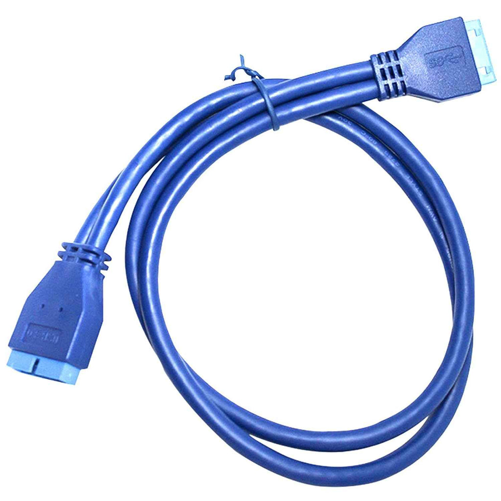 WLGQ USB 3.0 Internal Extension Cable 19/20-Pin Male to Female (0.2m) - High-Speed 5Gbps for Motherboard Headers and Front Panel Ports - WLGQHUB