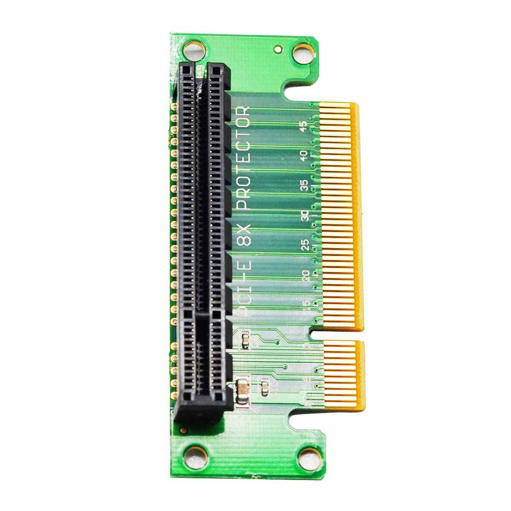 WLGQ PCIe X8 Riser Card Male to Female Adapter, PCI Express 8X Left 90 Degree for Server, Desktop, and Bitcoin Mining Machines - WLGQHUB