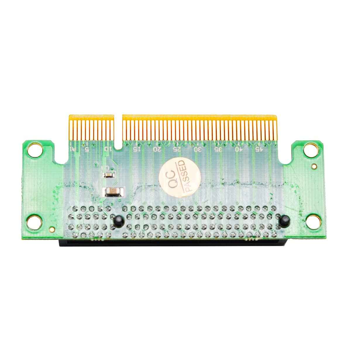 WLGQ PCIe X8 Riser Card Male to Female Adapter, PCI Express 8X Left 90 Degree for Server, Desktop, and Bitcoin Mining Machines - WLGQHUB