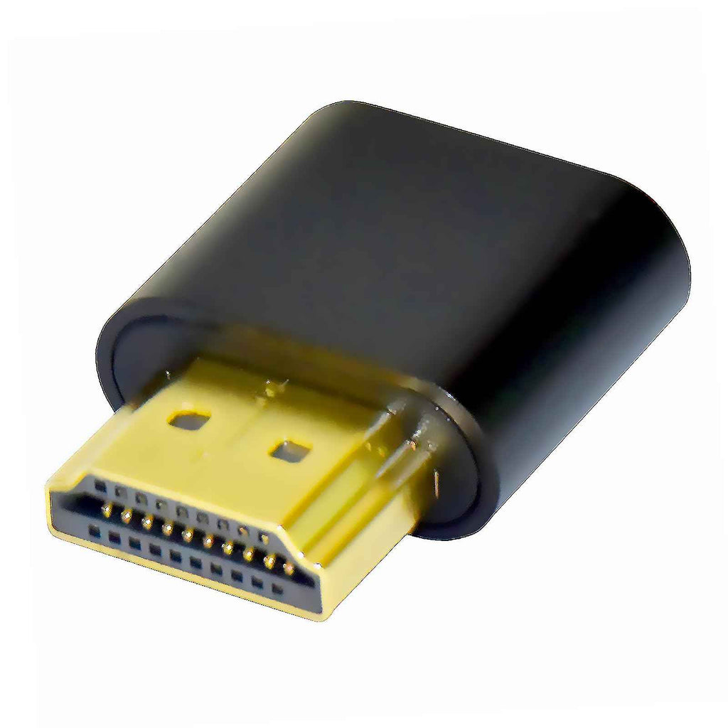 WLGQ 4K HDMI Dummy Load Emulator - High Resolution Virtual Monitor Display Adapter (Black - 1pc) - WLGQHUB