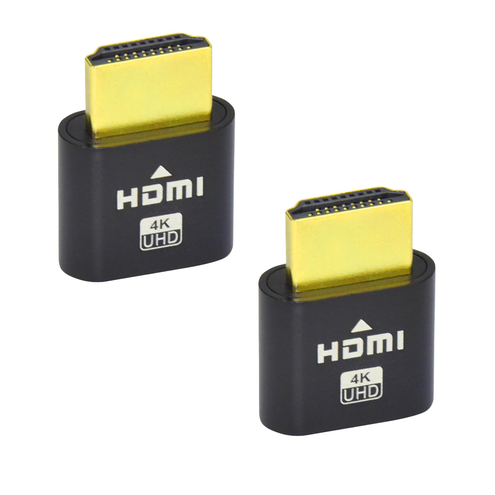 WLGQ 4K HDMI Dummy Load Emulator - High Resolution Virtual Monitor Display Adapter (Black - 1pc) - WLGQHUB