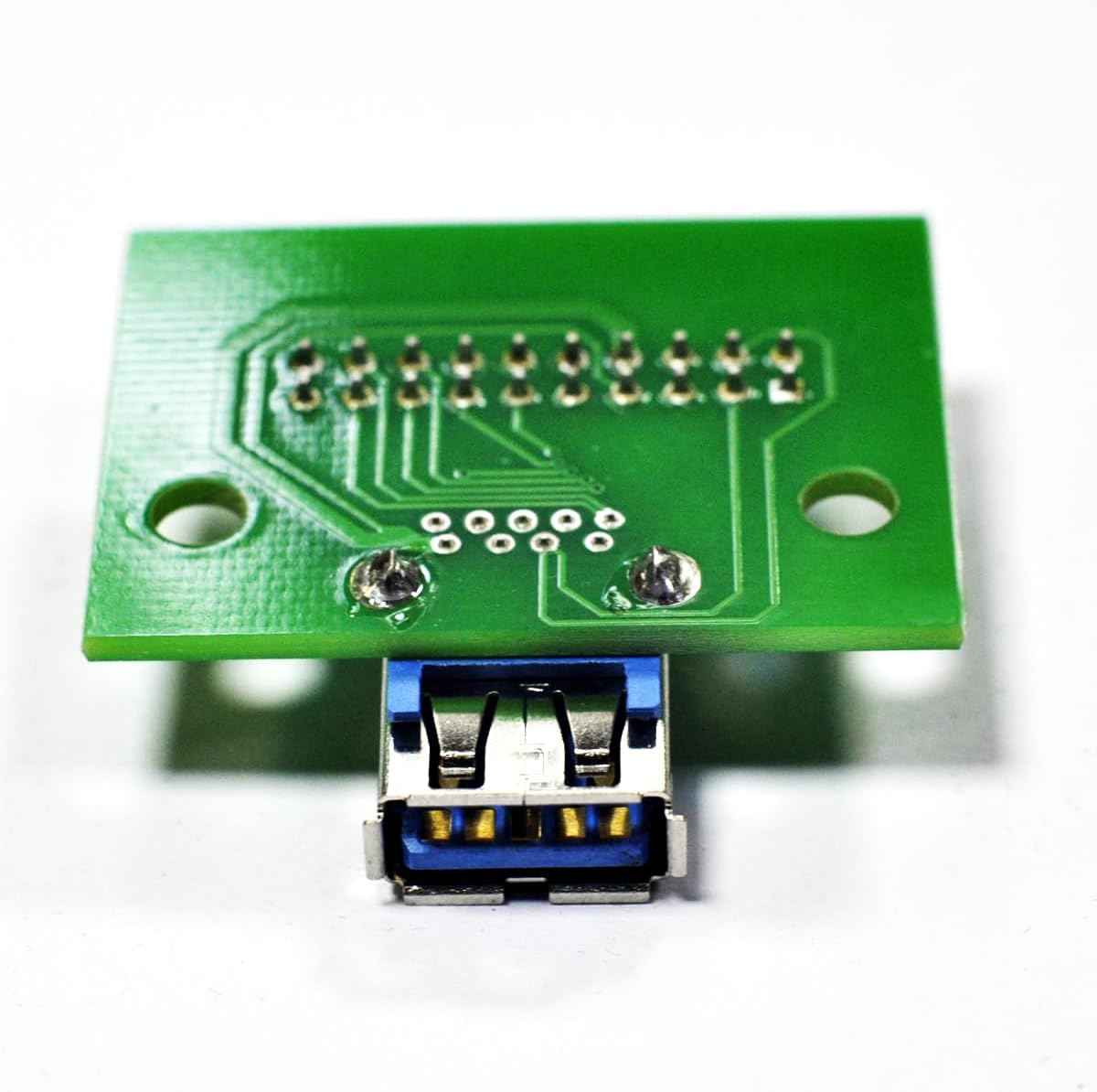 WLGQ USB 3.0 A Female Breakout Board 2.54mm DIY Test Connector with 10pin PCB Board - WLGQHUB