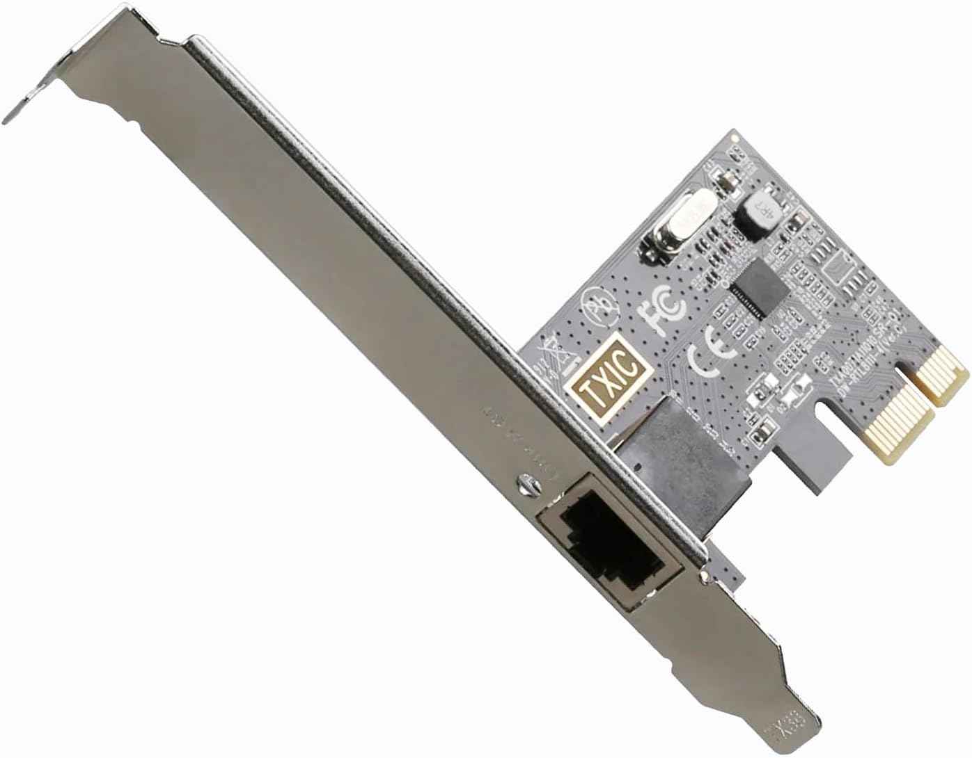 PCI-E Network Card - Gigabit Ethernet Adapter with Intel 8111E Chip, 1000Mbps, PCI Express X1 Interface - WLGQHUB