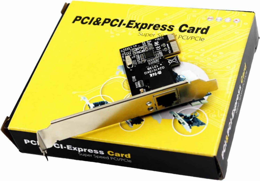 PCI-E Network Card - Gigabit Ethernet Adapter with Intel 8111E Chip, 1000Mbps, PCI Express X1 Interface - WLGQHUB