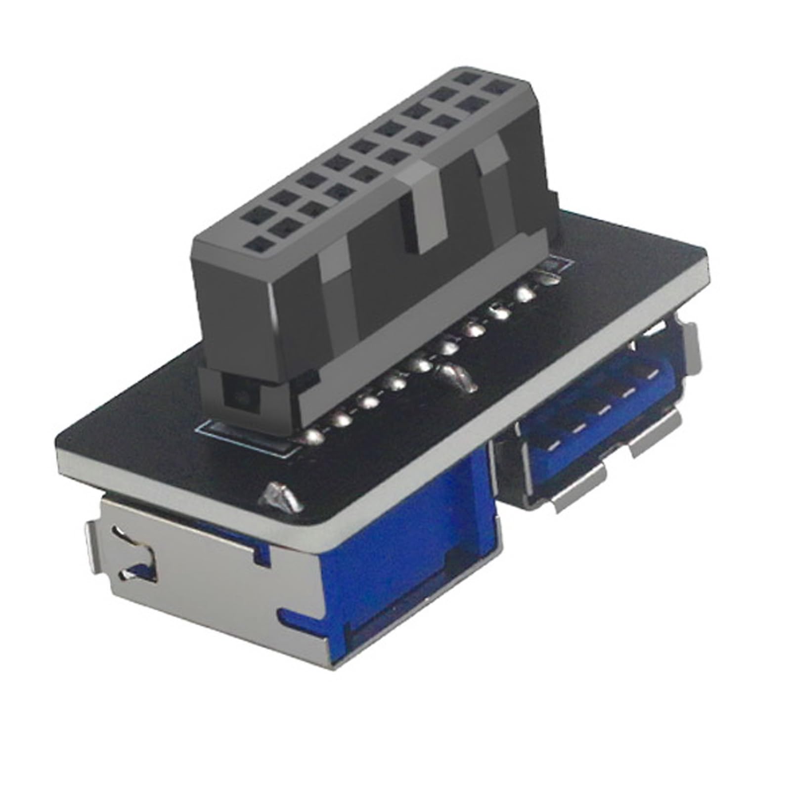WLGQ USB 3.0 Dual Port Adapter – 19/20 PIN to Dual USB 3.0 Female Header for PC Motherboard Expansion (A) - WLGQHUB