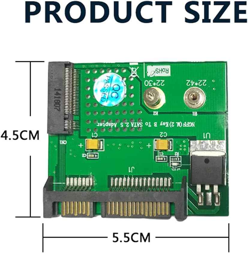 WLGQ M.2 to SATA SSD Adapter 2.5 7+15PIN Riser Card Solid State Drive PCBA - WLGQHUB