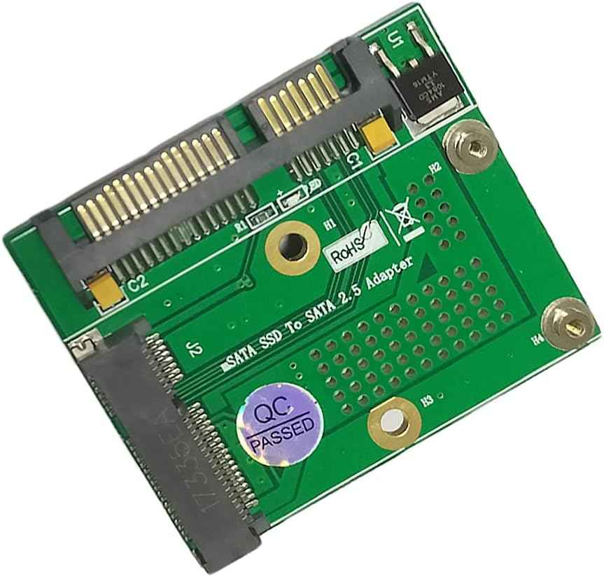WLGQ mSATA to SATA Adapter Card for 2.5 Inch SSD - Mini PCIe Solid State Drive Converter - WLGQHUB