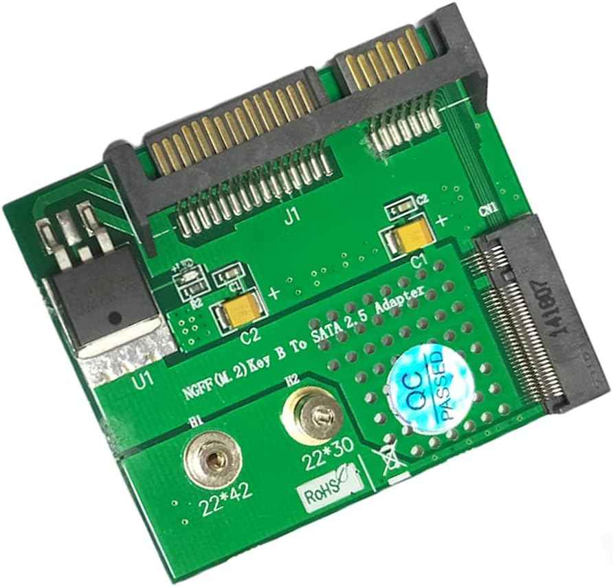 WLGQ M.2 to SATA SSD Adapter 2.5 7+15PIN Riser Card Solid State Drive PCBA - WLGQHUB