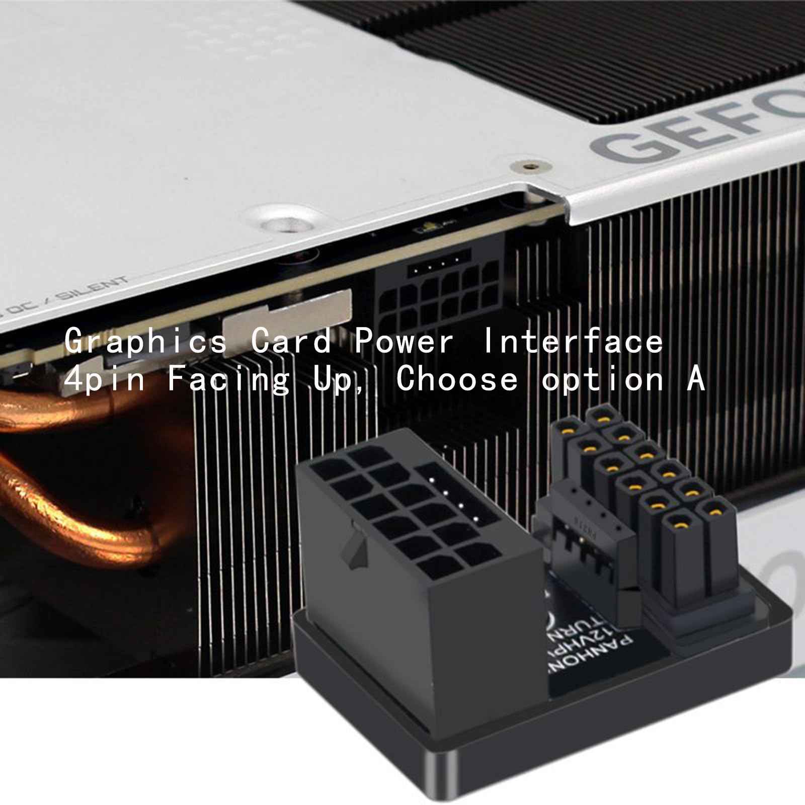 WLGQ ATX 3.0 12VHPWR Adapter - 16Pin to 3x 8-Pin PCIe 5.0 Graphics Card Power Adapter, 600W, 180° Aluminum Alloy, Black - WLGQHUB