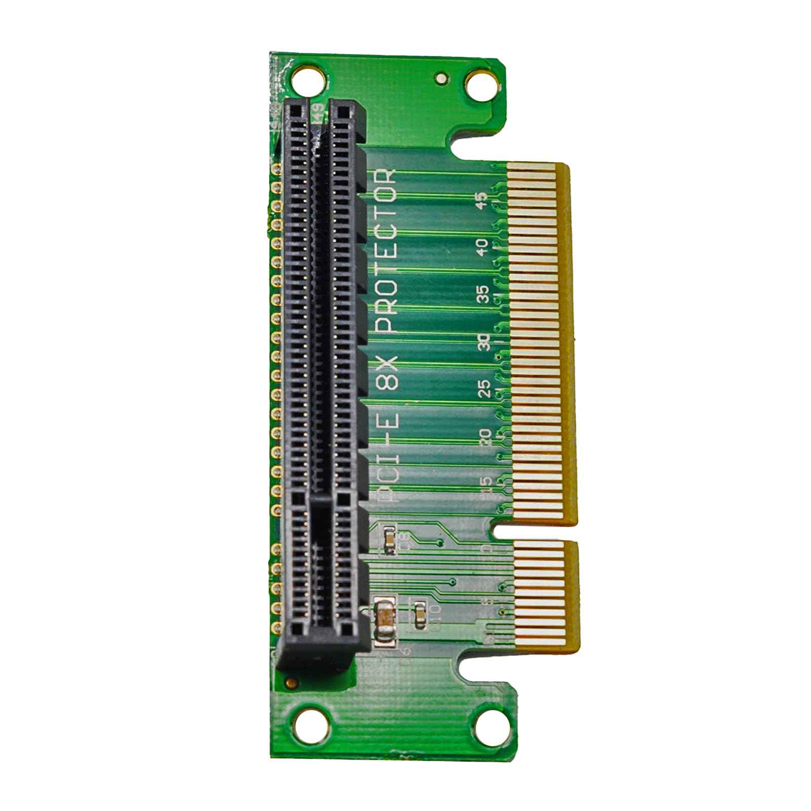 WLGQ PCIe X8 Riser Card Male to Female Adapter, PCI Express 8X Left 90 Degree for Server, Desktop, and Bitcoin Mining Machines - WLGQHUB