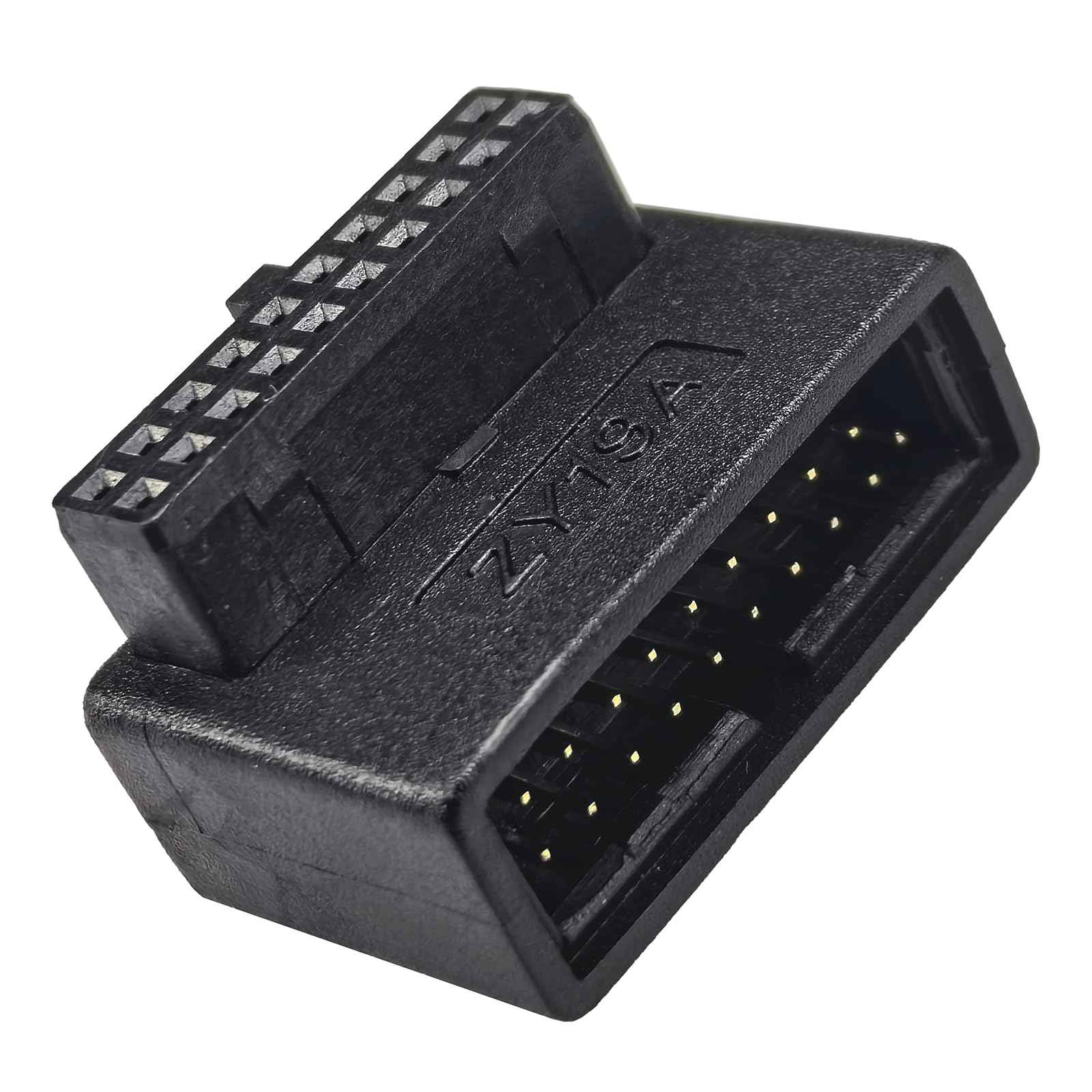 WLGQ USB 3.0 Right Angle Extension Adapter 90 Degree Male to Female for Efficient Cable Management & Easy PC Assembly - WLGQHUB